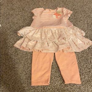 Peach capri set
